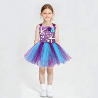 Polyester Princess & Ball Gown Girl One-piece Dress multi-colored PC