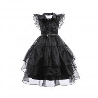 Polyester Ball Gown Children Halloween Cosplay Costume black PC