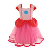 Cotton Princess Girl One-piece Dress fuchsia PC