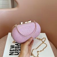 Metal & Polyester Cotton Easy Matching Clutch Bag attached with hanging strap PC