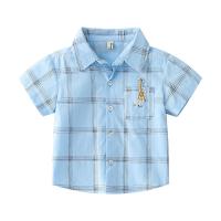 Cotton Soft Boy Shirt hygroscopic and perspiratory & breathable printed plaid PC