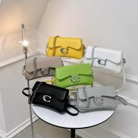 PU Leather Box Bag Crossbody Bag with chain Polyester Solid PC