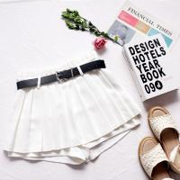 Polyester & Cotton Culottes & with belt Solid PC
