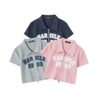 Polyester & Baumwolle Frauen Kurzarm T-Shirts, Gedruckt, Brief, mehr Farben zur Auswahl,  Stück