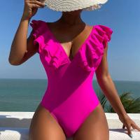 Polyamide One-piece Swimsuit deep V Solid PC