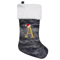 Doek Kerstdecoratie sokken ander keuzepatroon Grijs stuk