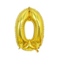 Hliníková fólie Dekorace balón číselný vzor Zlato kus