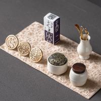 Whiteware Incense Tool Set with gift box & multiple pieces handmade Set
