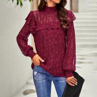 Lace & Polyester Women Long Sleeve Blouses slimming floral PC