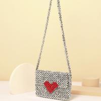 Acrylic Easy Matching Shoulder Bag heart pattern silver PC