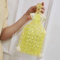Acryl & Polyester Handtasche, Gelb,  Stück