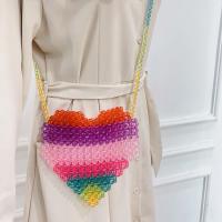 Acrylique Crossbody Bag motif cardiaque multicolore pièce