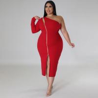 Polyester Slim & Plus Size One-piece Dress PC