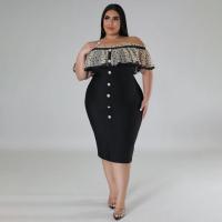 Polyester Slim & Plus Size One-piece Dress PC