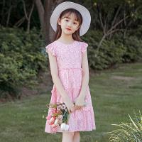 Polyester Meisje Eendelige jurk Afgedrukt Rillen meer kleuren naar keuze stuk