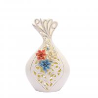Whiteware Vase, Handgefertigt, Solide, Weiß,  Stück