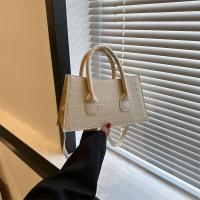 PU Leather Tote Bag Handbag attached with hanging strap crocodile grain PC
