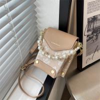 PU Leather Easy Matching Crossbody Bag Plastic Pearl PC