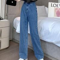 Denim Slim & High Waist Women Jeans & breathable stretchable Solid PC