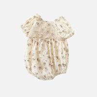 Cotton Baby Jumpsuit & loose printed shivering Apricot PC