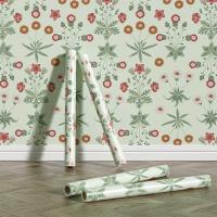 PVC Adhesive & dampproof & Waterproof Wall Stickers printed floral green PC