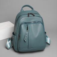 PU Leather Easy Matching Backpack large capacity & waterproof Lichee Grain PC