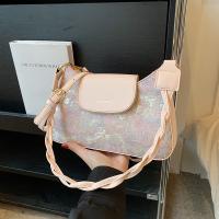 Cloth & PU Leather Easy Matching Shoulder Bag attached with hanging strap PC