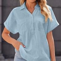 Polyester Frauen Kurzarm Shirt, mehr Farben zur Auswahl,  Stück