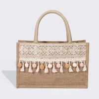 Cotton Linen Tote Bag Handbag large capacity khaki PC