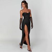Knitted Slim Sexy Package Hip Dresses side slit & backless patchwork Solid PC