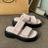 Rubber & PU Leather Flange & velcro Women Sandals & breathable Pair