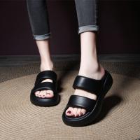 Rubber & PU Leather Flange Women Sandals & breathable Pair