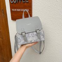 Cloth & PU Leather Easy Matching Backpack gray PC