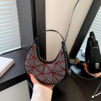 PU Leather Easy Matching Shoulder Bag with rhinestone geometric PC