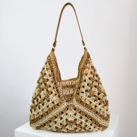 Straw Easy Matching Woven Shoulder Bag large capacity PC