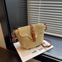 Straw Easy Matching & Weave Crossbody Bag PU Leather PC