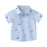 Polyester Het Overhemd van de jongen Afgedrukt Plaid meer kleuren naar keuze stuk