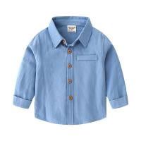 Katoen Het Overhemd van de jongen Afgedrukt Solide meer kleuren naar keuze stuk
