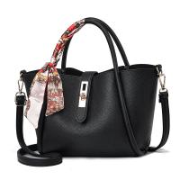 PU Leather Easy Matching Handbag durable & large capacity & attached with hanging strap Solid PC