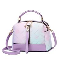 PU Leather hard-surface & Easy Matching Handbag attached with hanging strap gradient PC