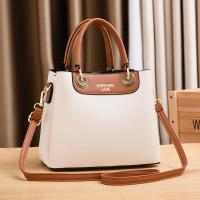 PU Leather easy cleaning Handbag large capacity & attached with hanging strap PC