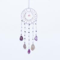 Agate & Gemstone & Iron Creative Dream Catcher Hanging Ornaments for home decoration purple PC