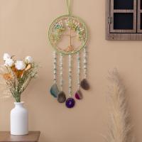 Copper Wire & Leather & Agate & Gemstone & Iron Creative Dream Catcher Hanging Ornaments for home decoration PC