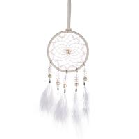 Leather & Feather & Iron & Plastic Creative Dream Catcher Hanging Ornaments for home decoration white PC