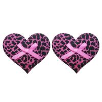 Polyester Nipple Covers anti sagging & anti emptied leopard fuchsia : Pair