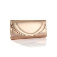 Leather Concise & Easy Matching Clutch Bag with chain & soft surface Solid gold PC