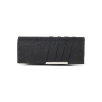 Leather & Polyester Concise & Easy Matching Clutch Bag with chain & soft surface Solid black PC