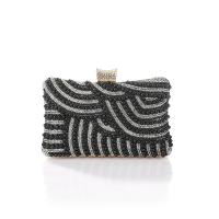 Plastic Pearl Concise & Easy Matching Clutch Bag with chain & soft surface & with rhinestone Solid PC