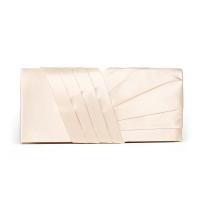 Polyester Concise & Pleat & Easy Matching Clutch Bag with chain & soft surface Solid light pink PC