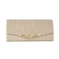 Polyester Concise & Easy Matching Clutch Bag with chain & soft surface Solid champagne PC